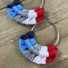 Load image into Gallery viewer, Tennessee Titans Fringe Earrings - Large
