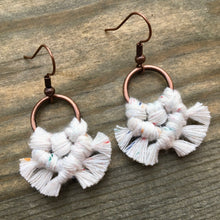 Load image into Gallery viewer, Micro Fringe Round Earrings - Rainbow Dust &amp; Copper
