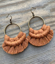 Load image into Gallery viewer, Small Fringe Earrings - Cinnamon &amp; Bronze
