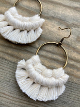 Load image into Gallery viewer, Small  Fringe Earrings - Natural &amp; Bronze
