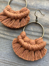 Load image into Gallery viewer, Small Fringe Earrings - Cinnamon &amp; Bronze
