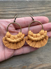 Load image into Gallery viewer, Small Fringe Earrings - Marigold &amp; Bronze
