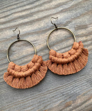 Load image into Gallery viewer, Large Fringe Earrings - Cinnamon &amp; Bronze
