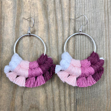 Load image into Gallery viewer, Multicolored Fringe Earrings - Pink Mix

