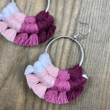 Load image into Gallery viewer, Multicolored Fringe Earrings - Pink Mix
