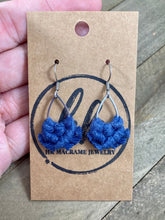 Load image into Gallery viewer, Mini Teardrop Fringe Earrings - Denim Blue

