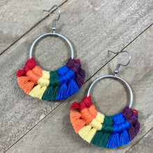 Load image into Gallery viewer, Small Rainbow Fringe Earrings
