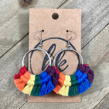 Load image into Gallery viewer, Small Rainbow Fringe Earrings
