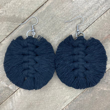 Load image into Gallery viewer, Boho Feather Fringe Earrings - Black
