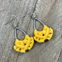 Load image into Gallery viewer, X-Small Teardrop Fringe Earrings - Bright Yellow
