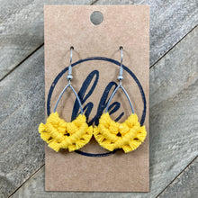 Load image into Gallery viewer, X-Small Teardrop Fringe Earrings - Bright Yellow
